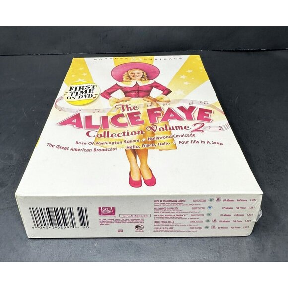 ALICE FAYE COLLECTION VOLUME 2 5 Dvd Set Hello Frisco Hollywood Cavalcade SEALED - Picture 3 of 8